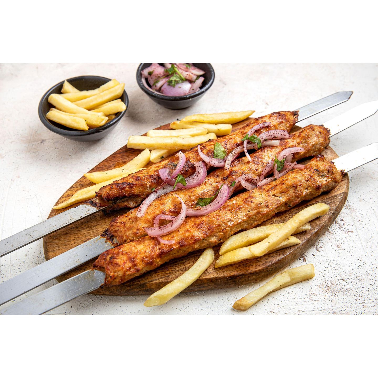Chicken Kebab For One Person 3 Skewers