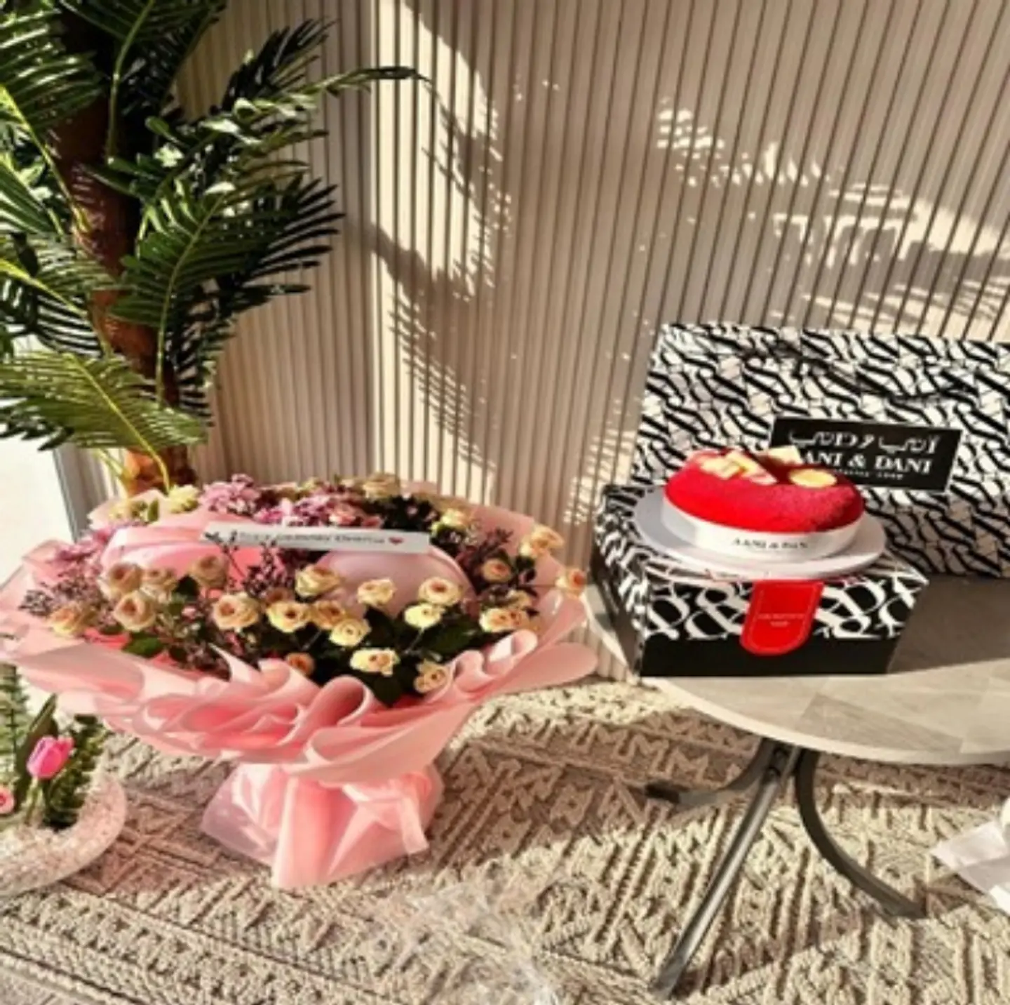 Me And Danny Cake With Roses