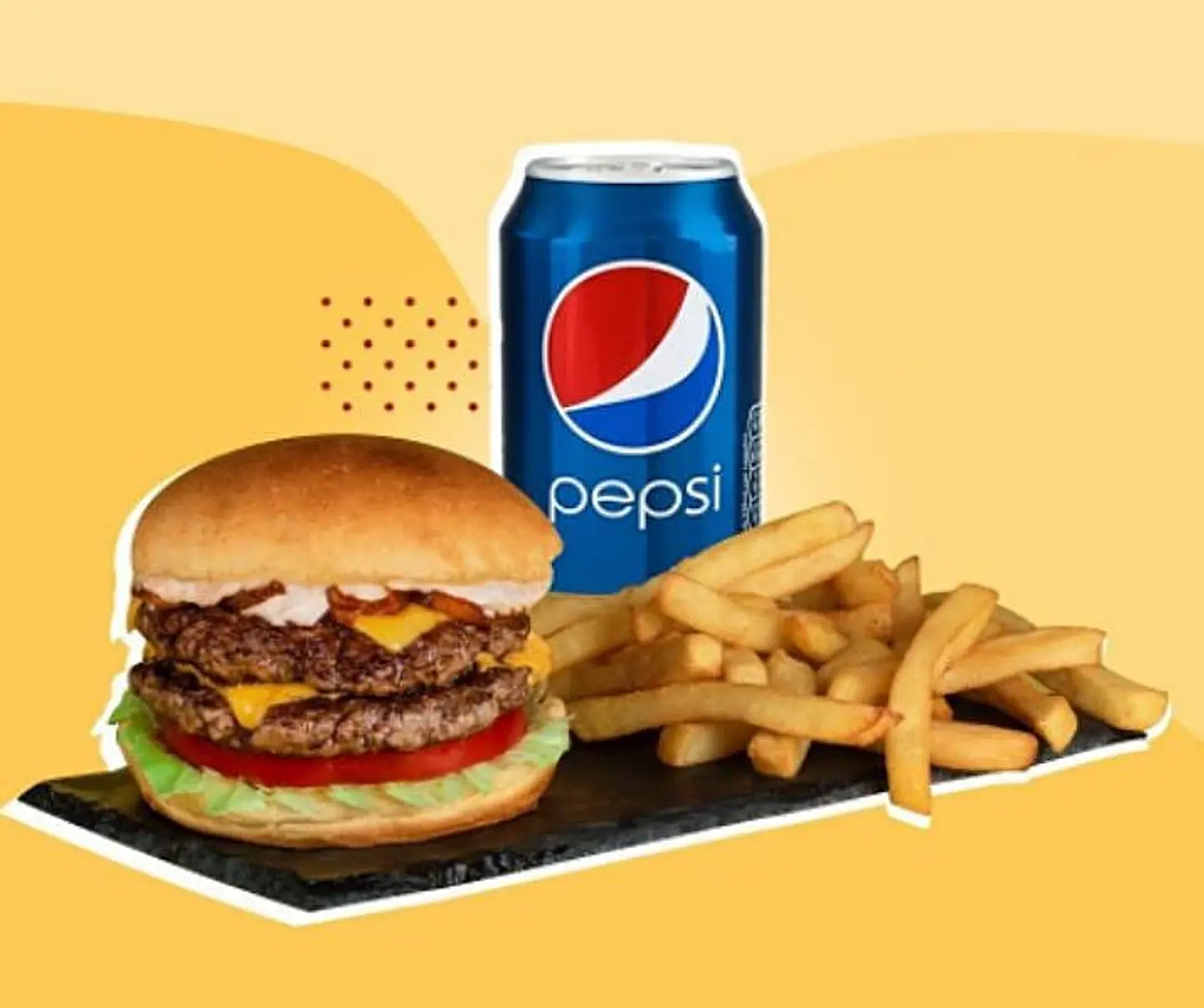 Double Beef Burger With Cheese Meal