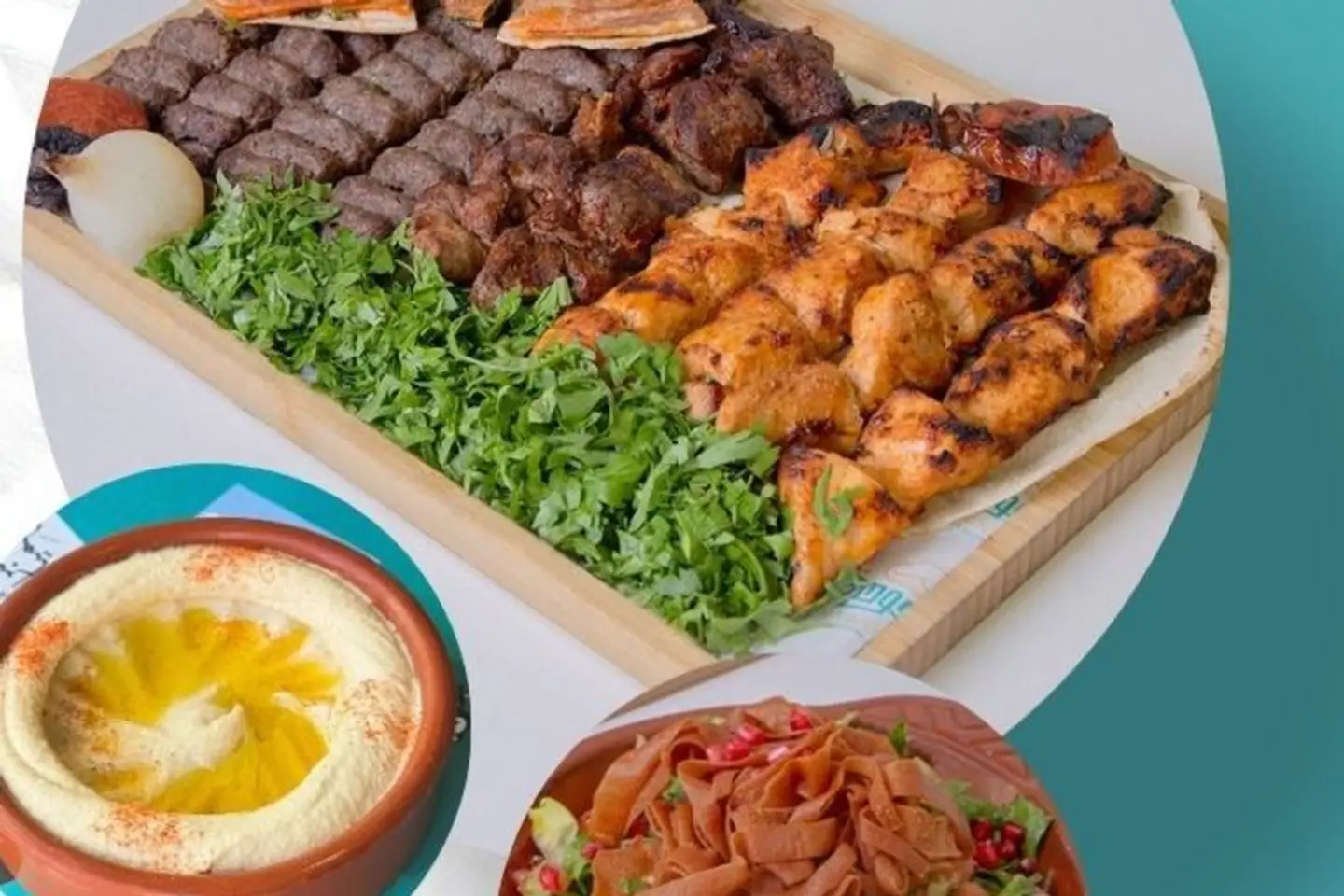 عرض كيلو كباب لحم مع نص عالفحم