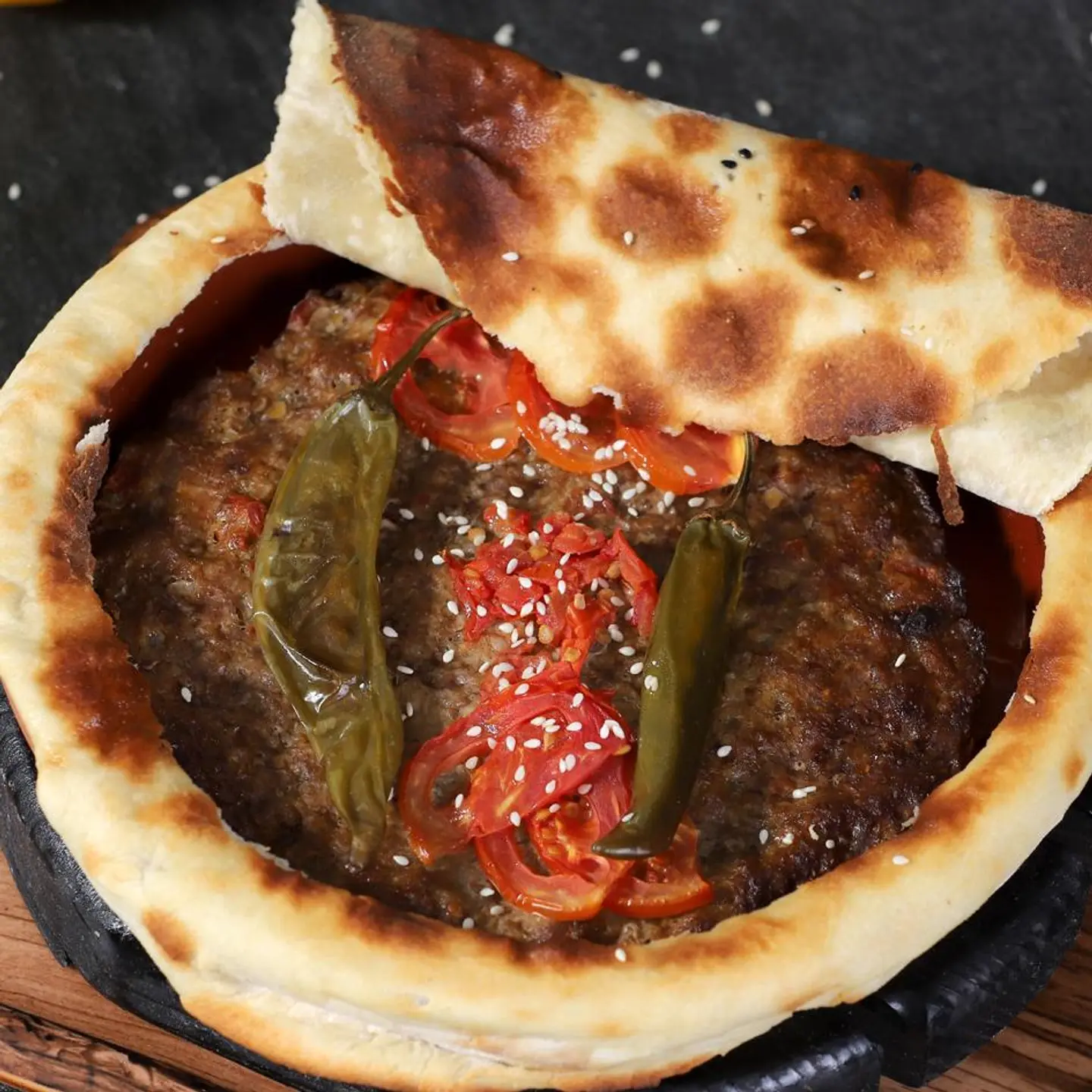 Meat Sfiha With Tomato