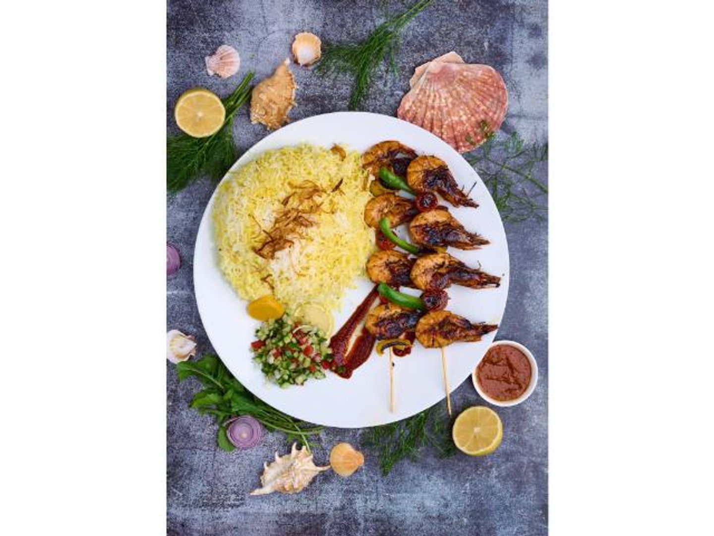 Grilled Shrimp With Rice