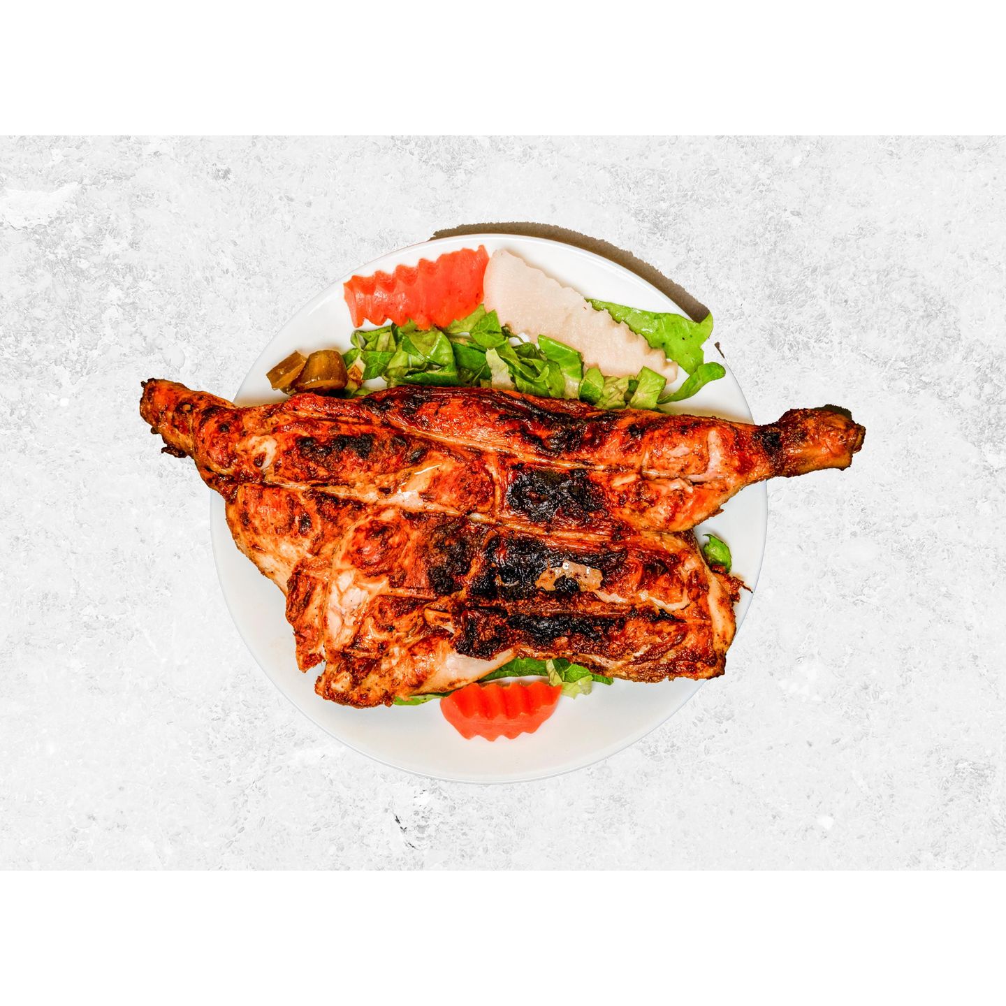 Half Chicken On Charcoal