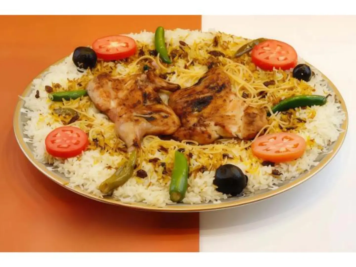 Whole Madbi Chicken With Peshawari Rice