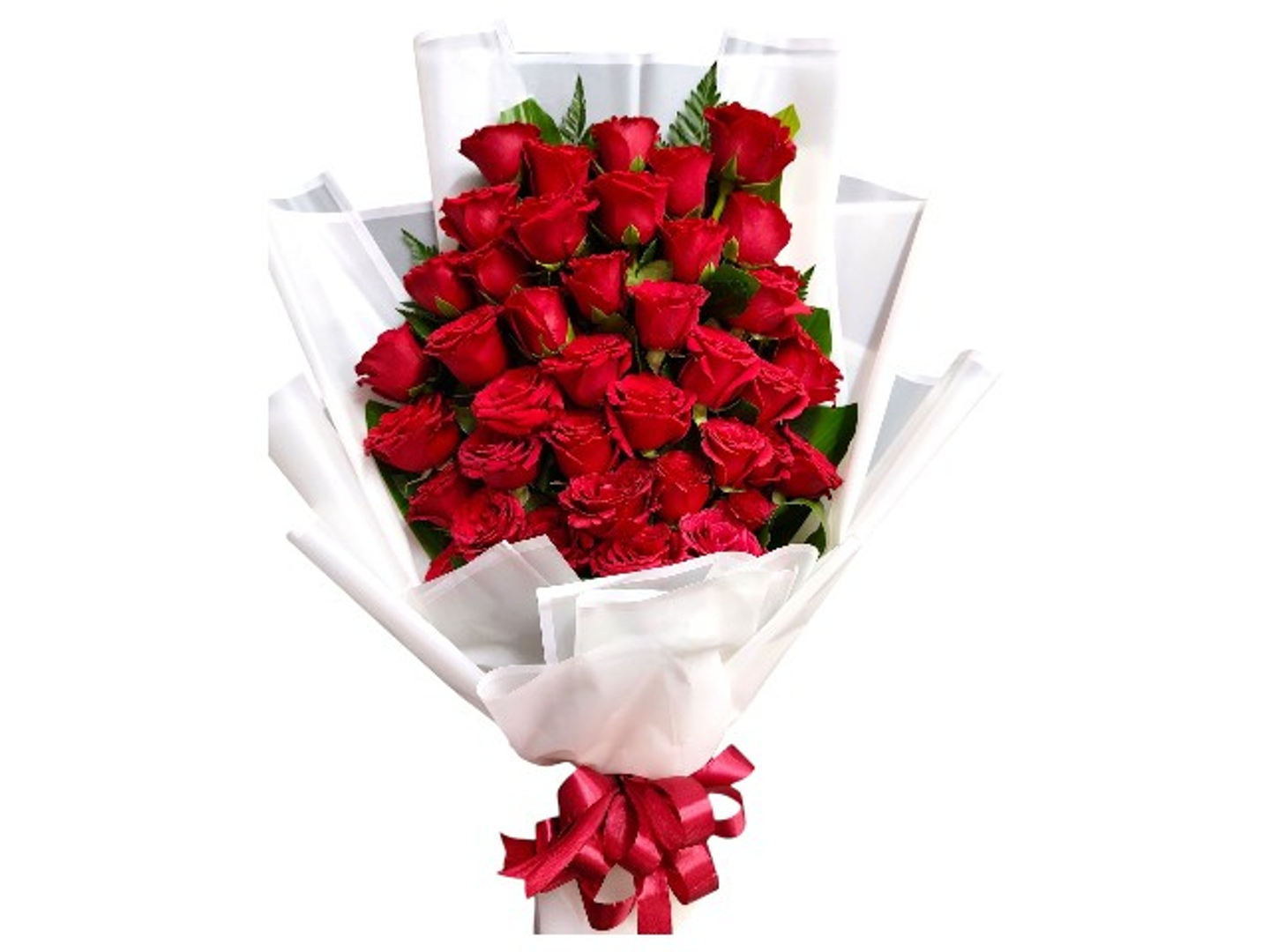2021 Hand Bouquet With 40 Red Roses