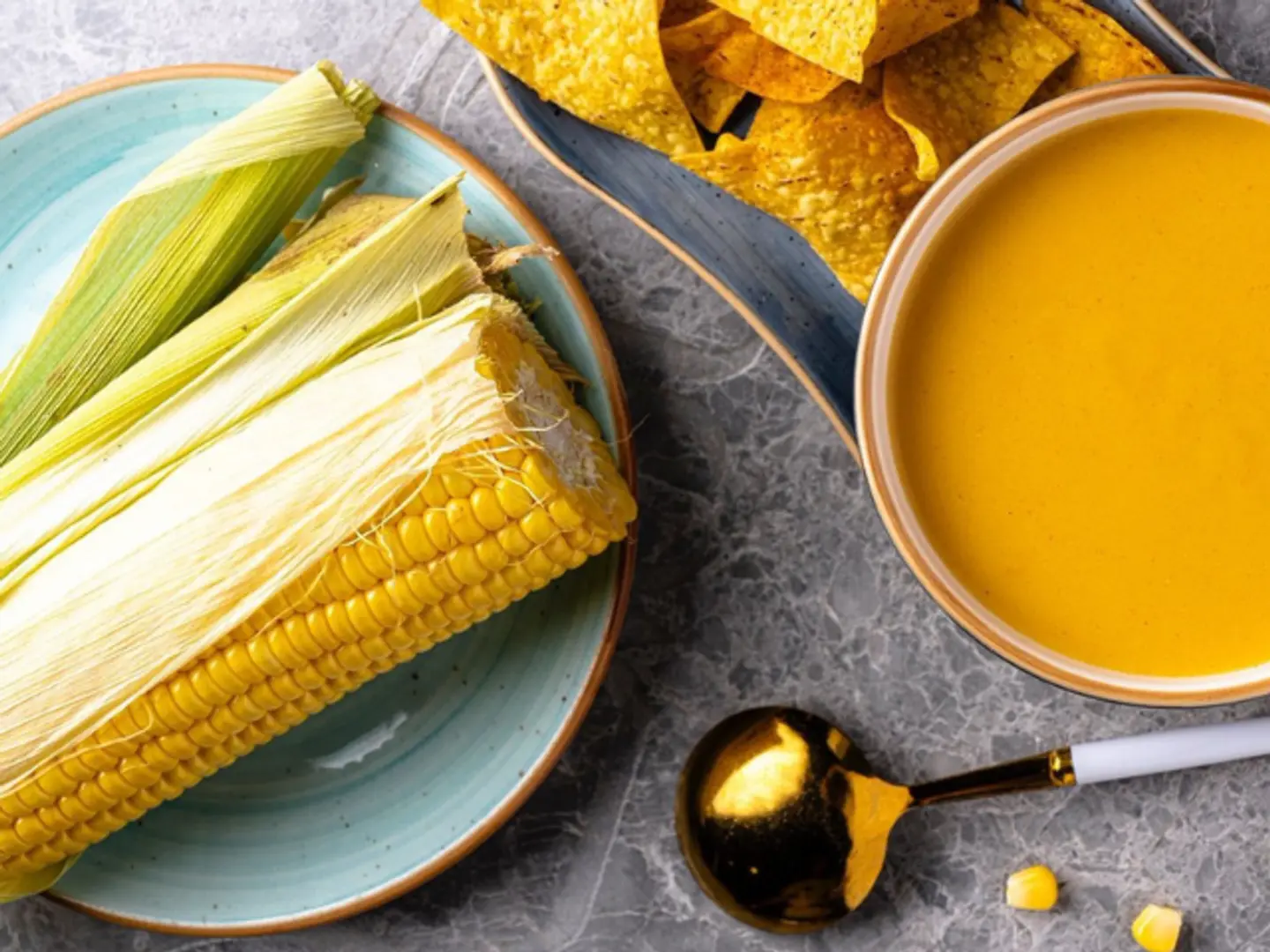 Corn Soup + Nachos