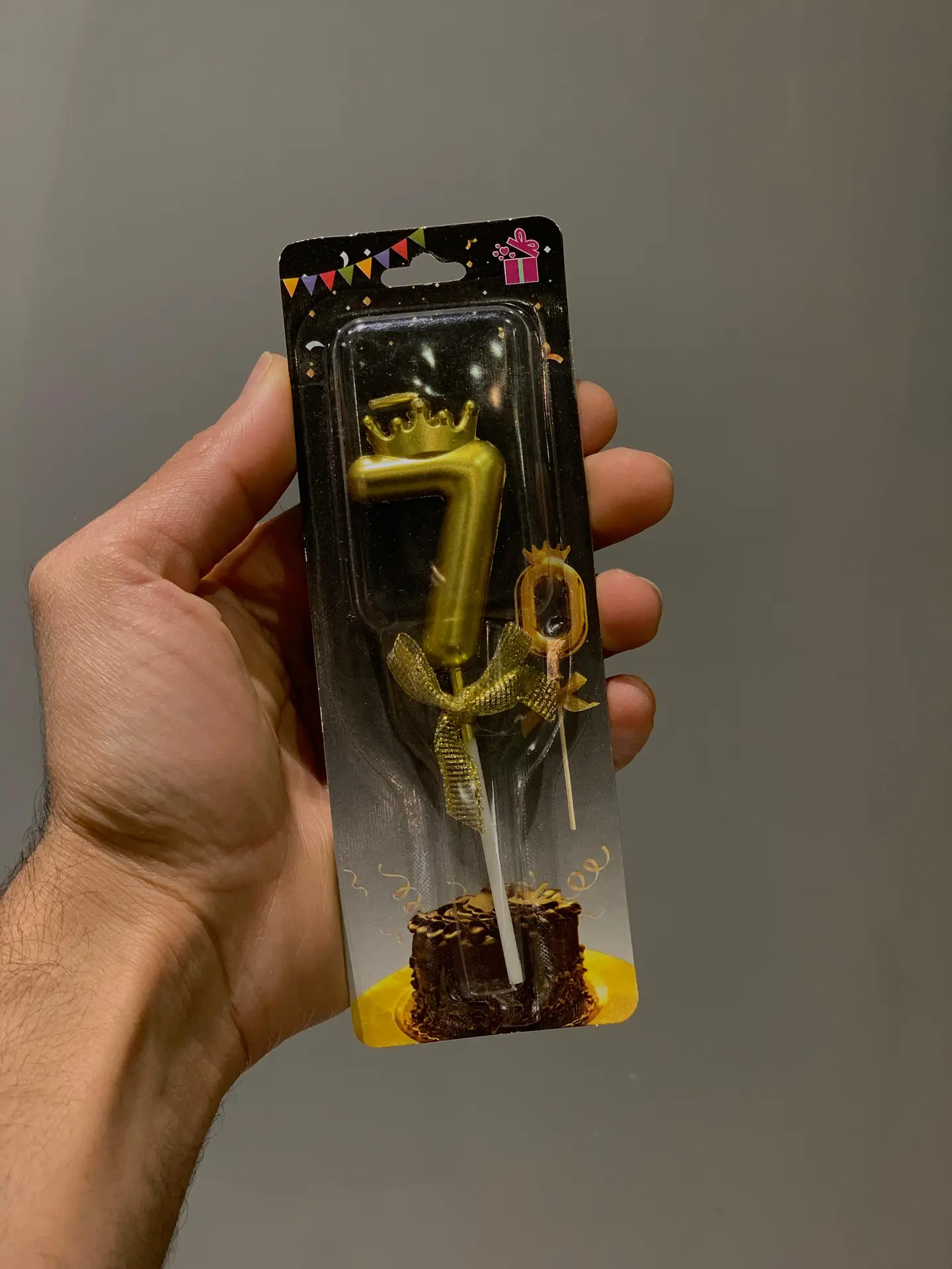 Gold Number Candles
