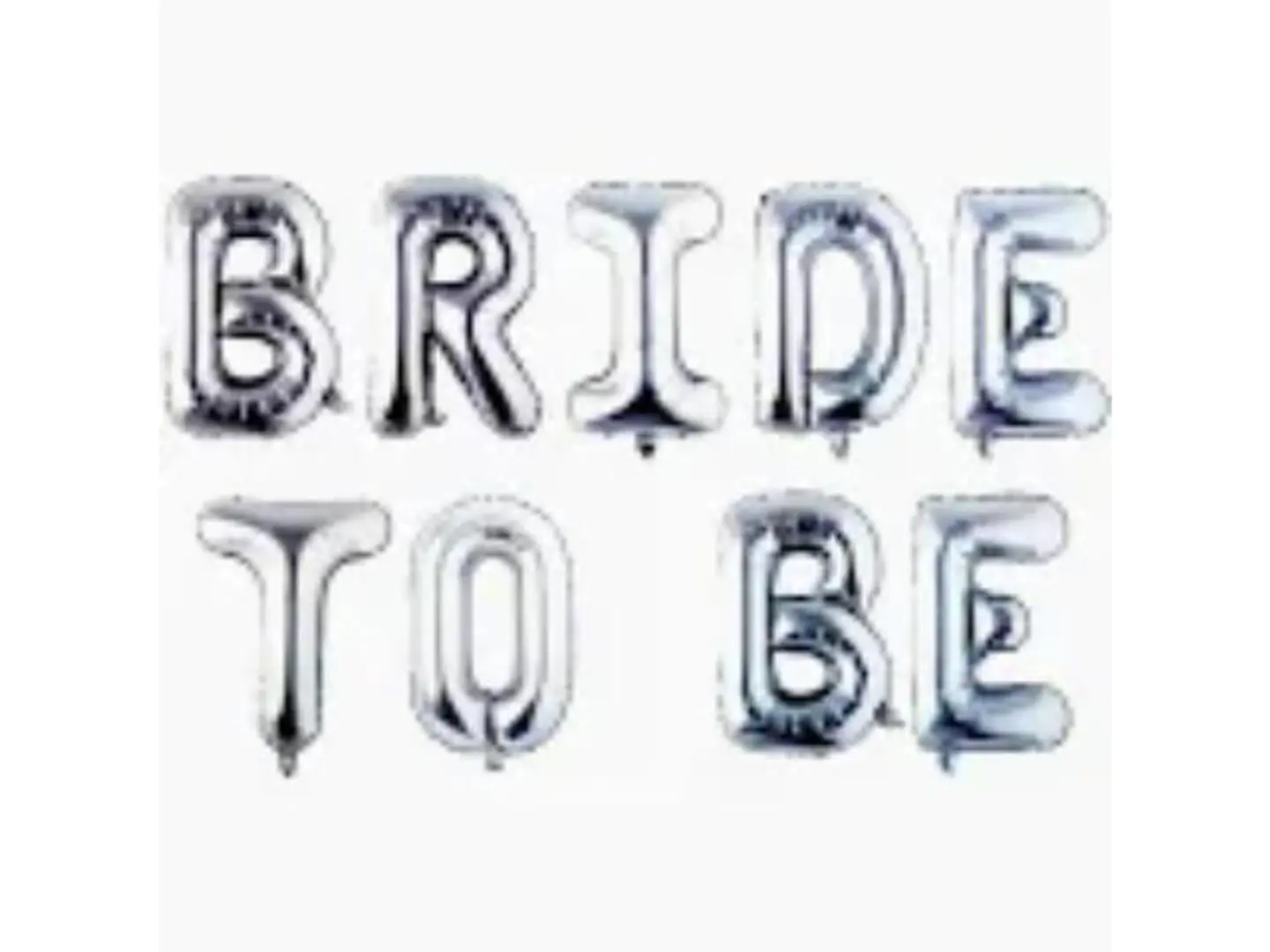 (Bride Of To Be) Small Silver Letters