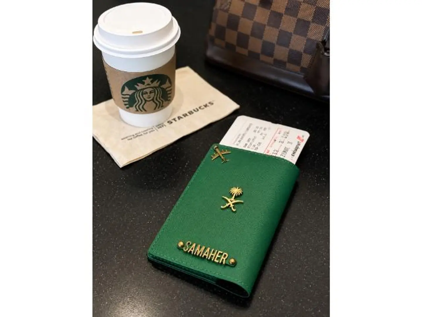 Green Saudi Passport Cover
