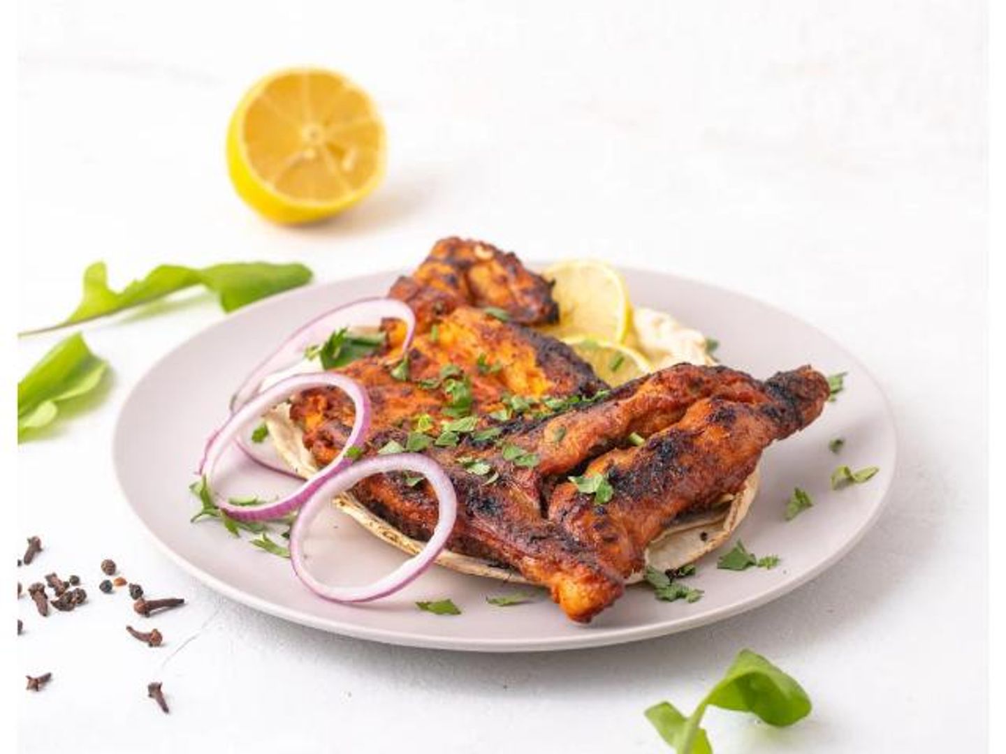 Half A Biryani On Charcoal Without Rice