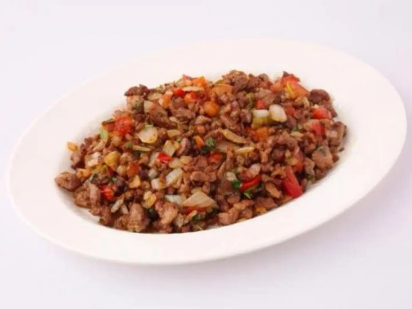 A Plate Of Sautéed Fresh Local Meat