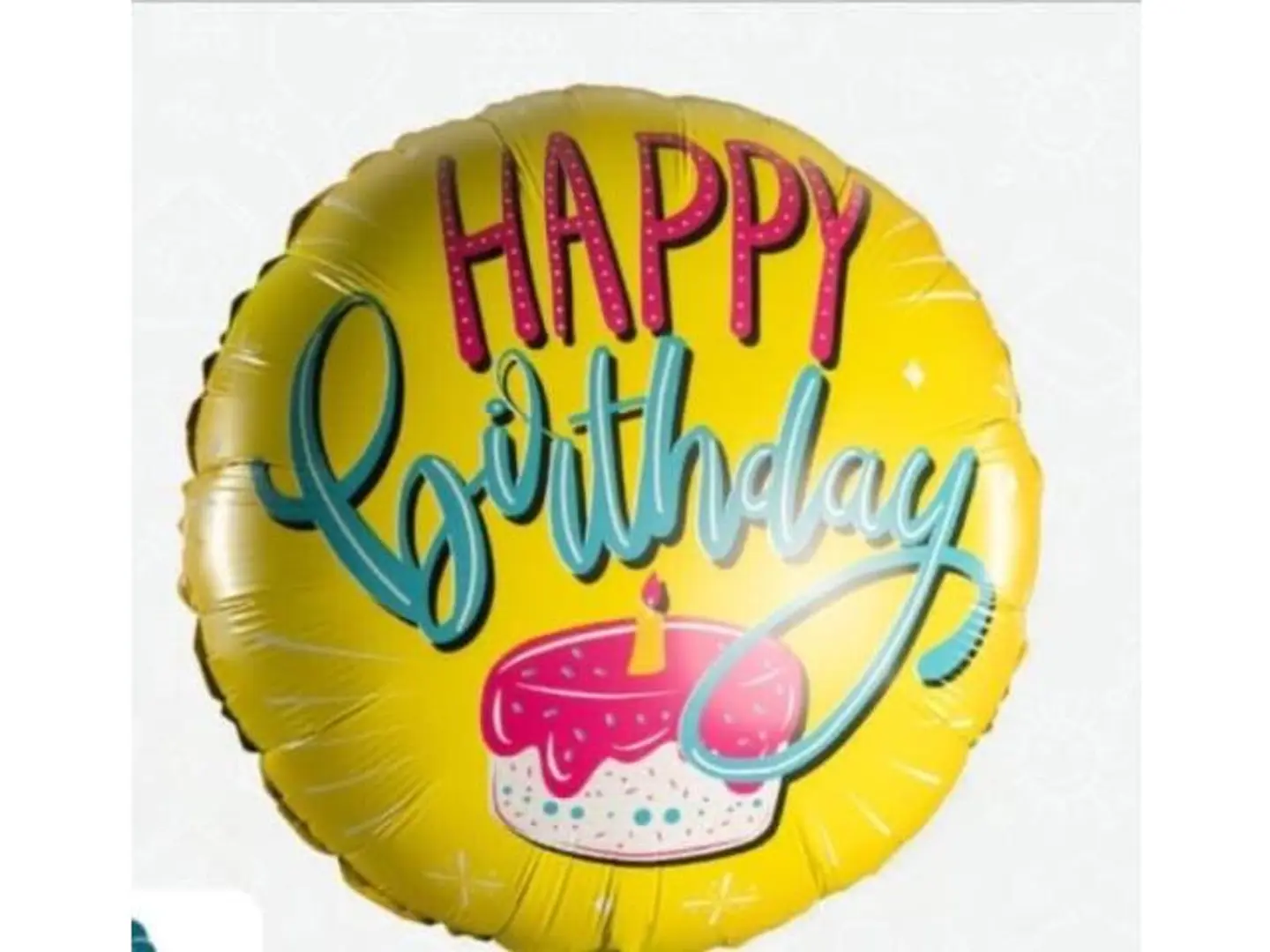Yellow Birthday Balloon