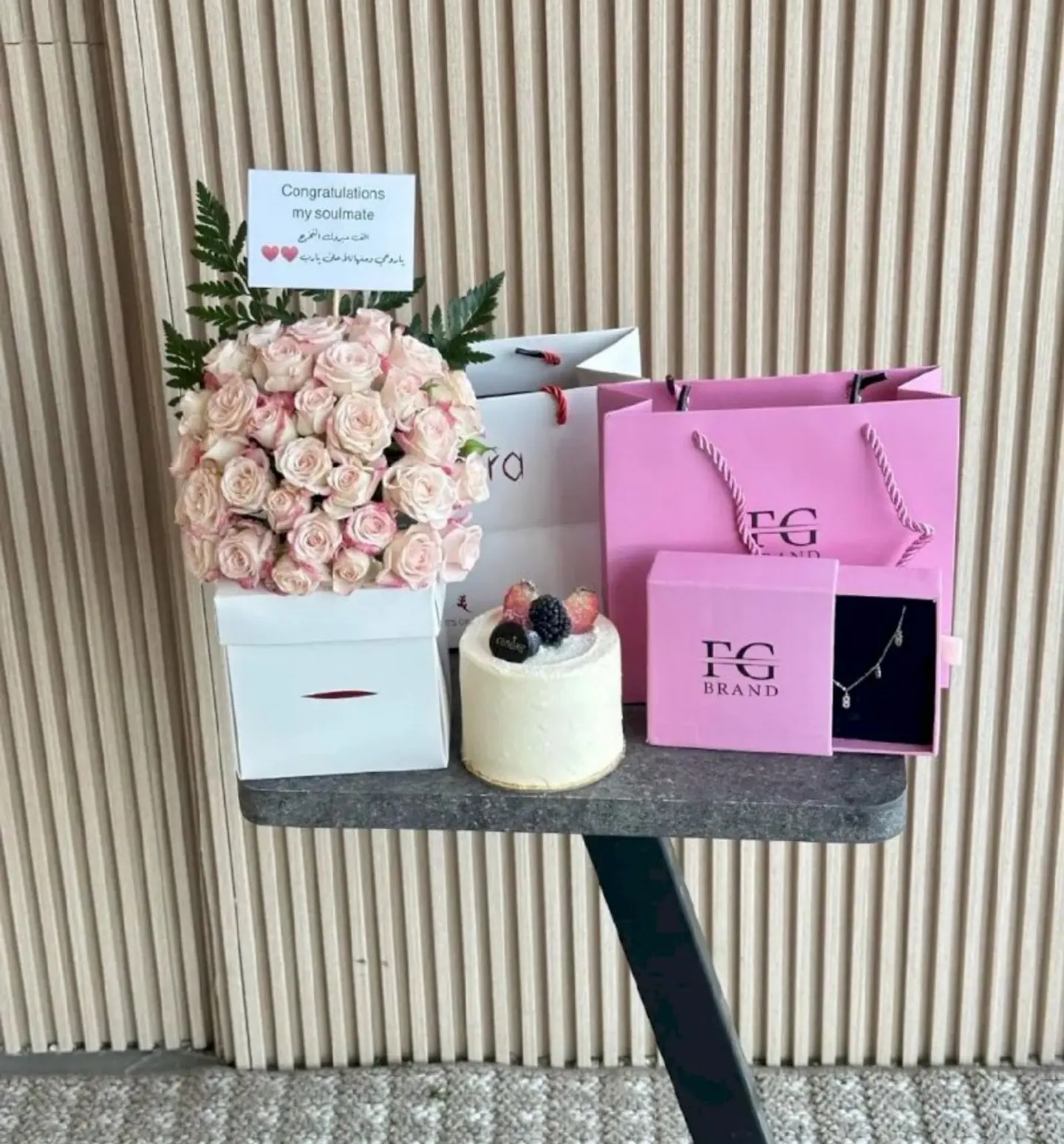 Rose Necklace And Cake