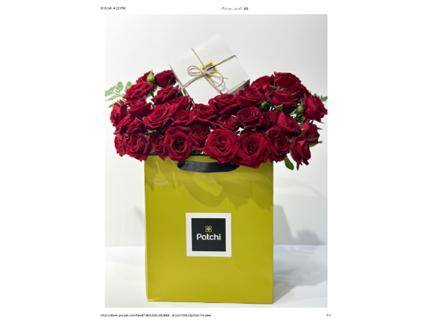 Bag Of Flowers With Chocolate