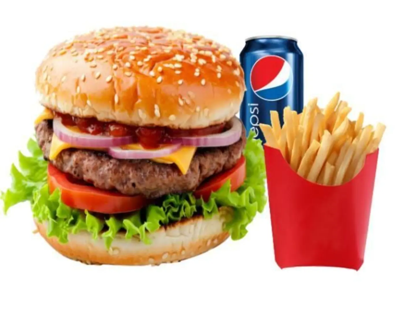 وجبة برجر لحم بالجبن