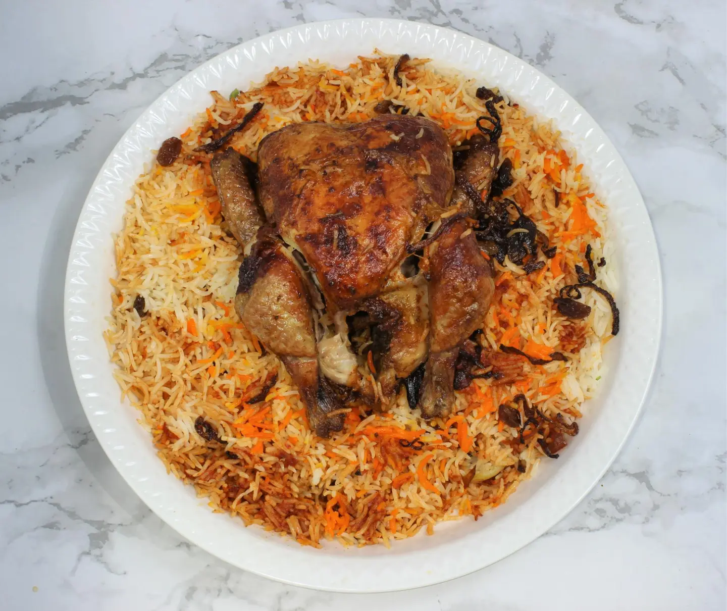 Half Grilled Chicken With Rice