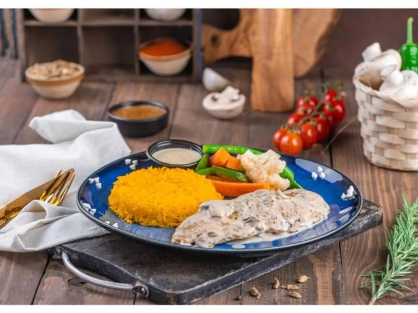 دجاج بالفطر