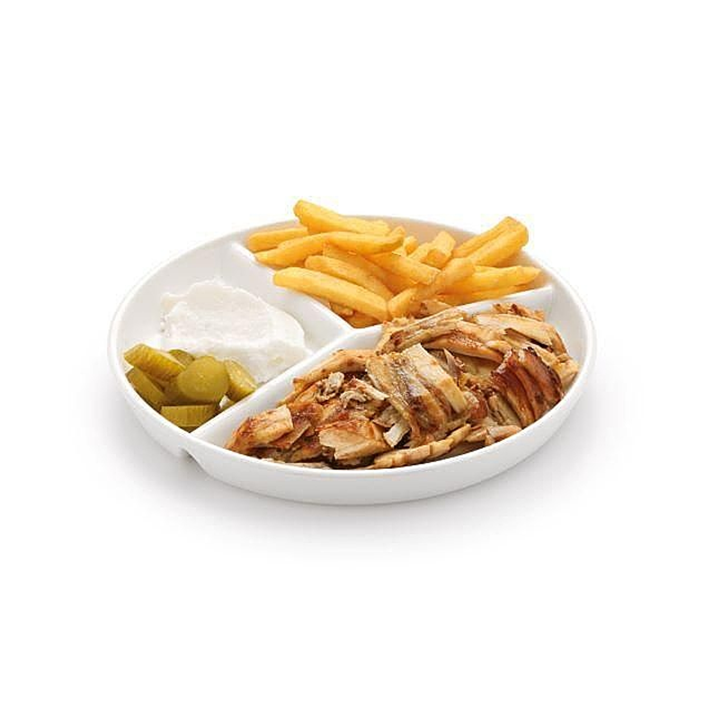 Shawarma Slices Plate Grilled On Charcoal