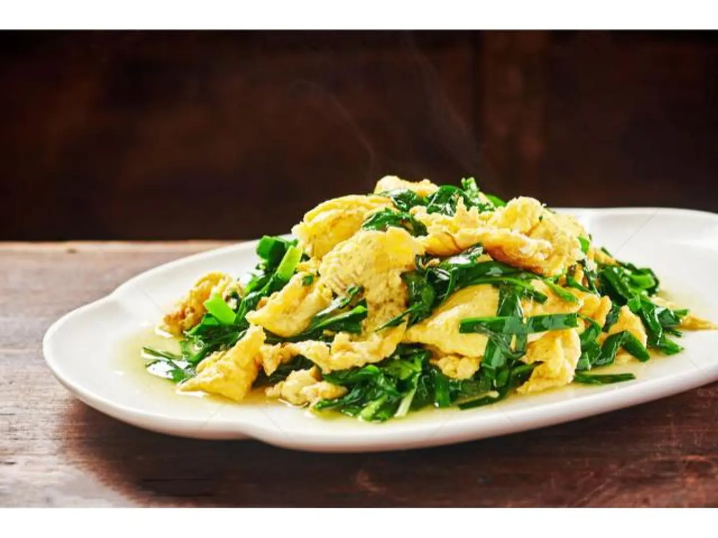 Scrambled Eggs With Leek