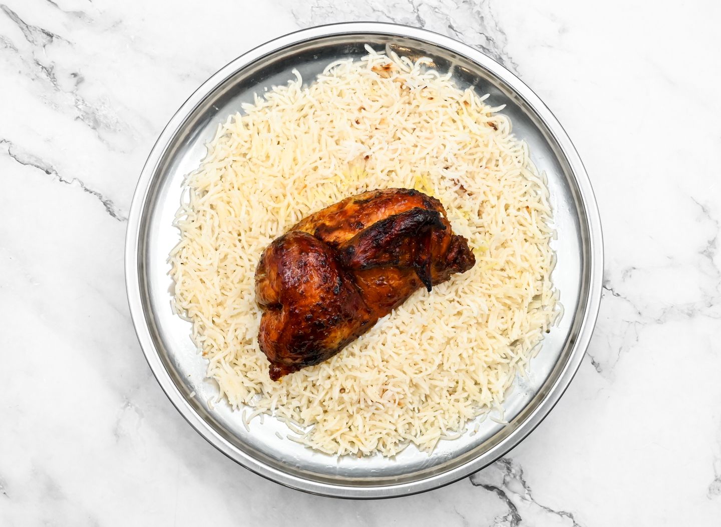 Half Grilled Chicken With Rice