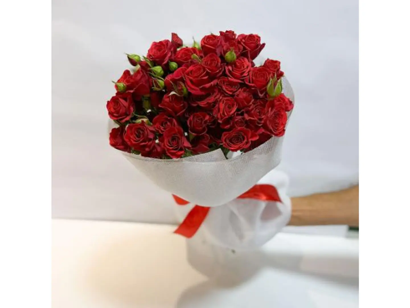 Baby Rose Natural Red Bouquet 223