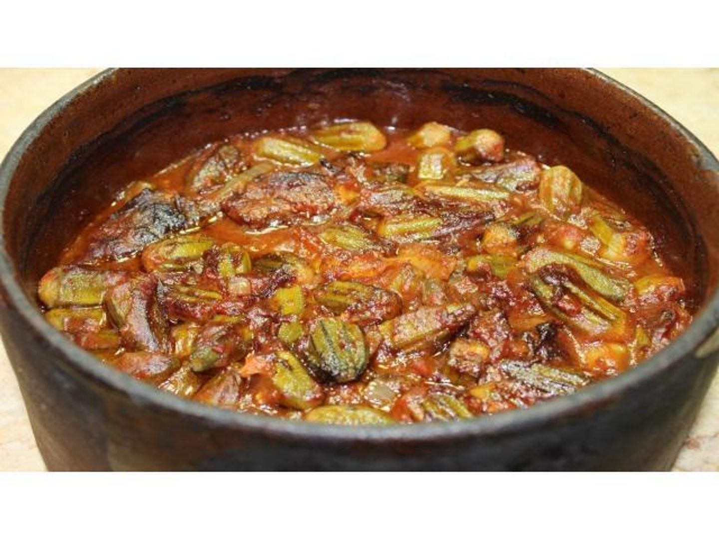 طاجن باميه ساده