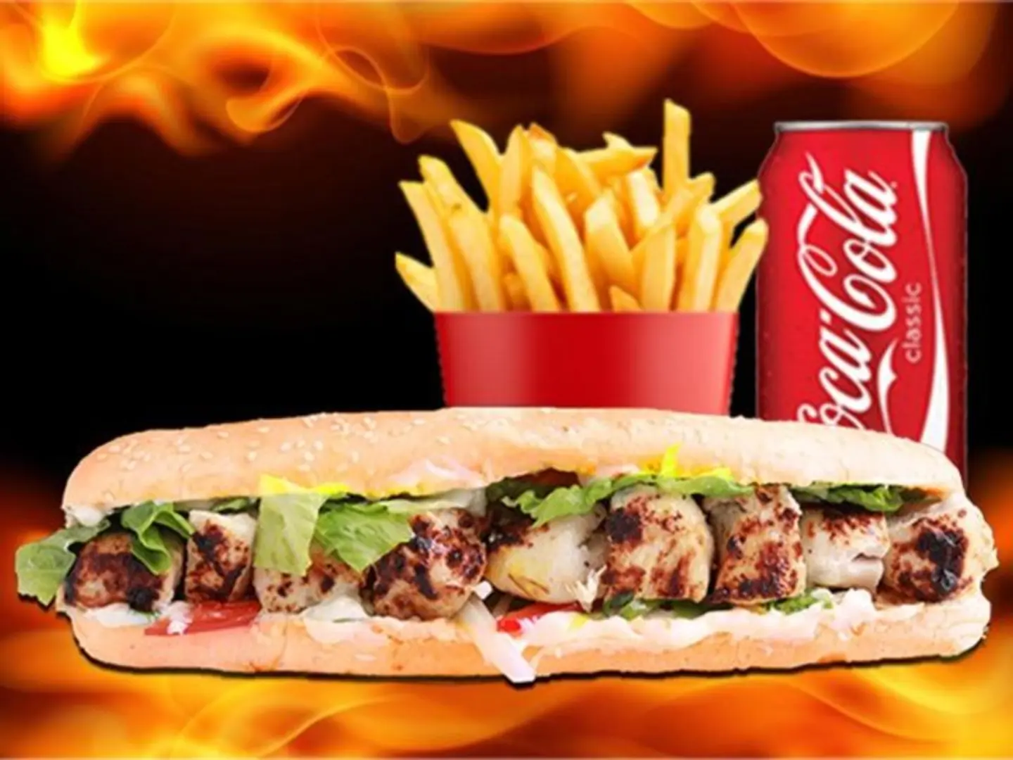 وجبة ساندويتش شيش طاووق