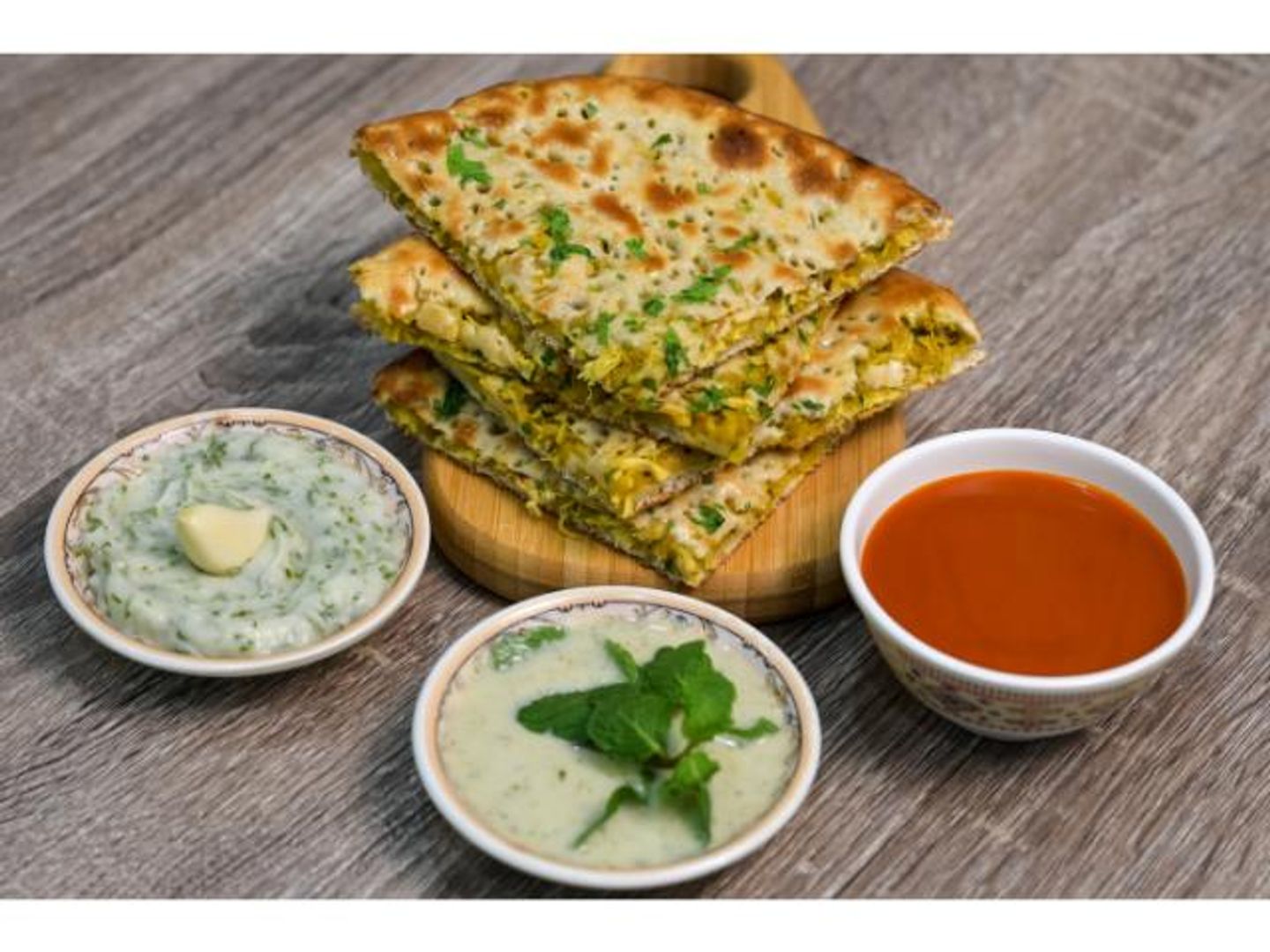 Chicken & Spiced Potato Naan