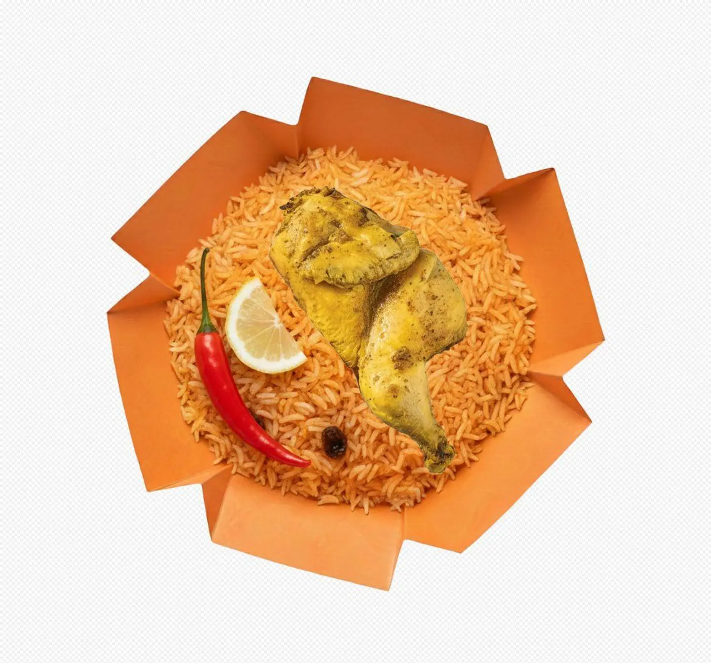 نصف دجاجة مدفون