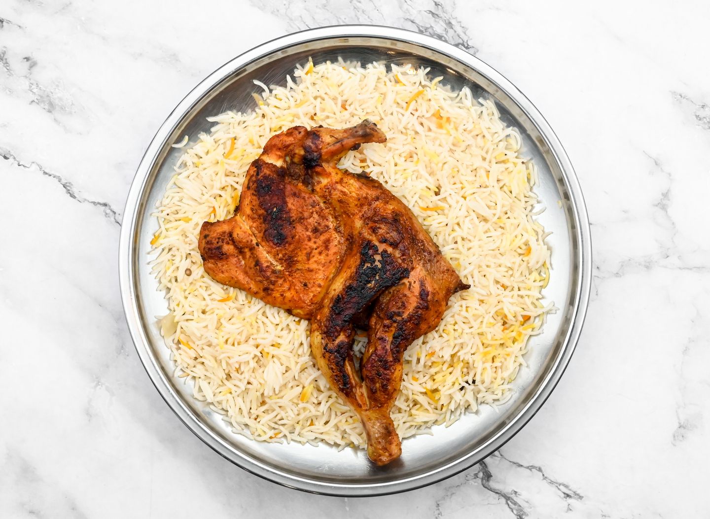 Half Chicken Charcoal With Rice