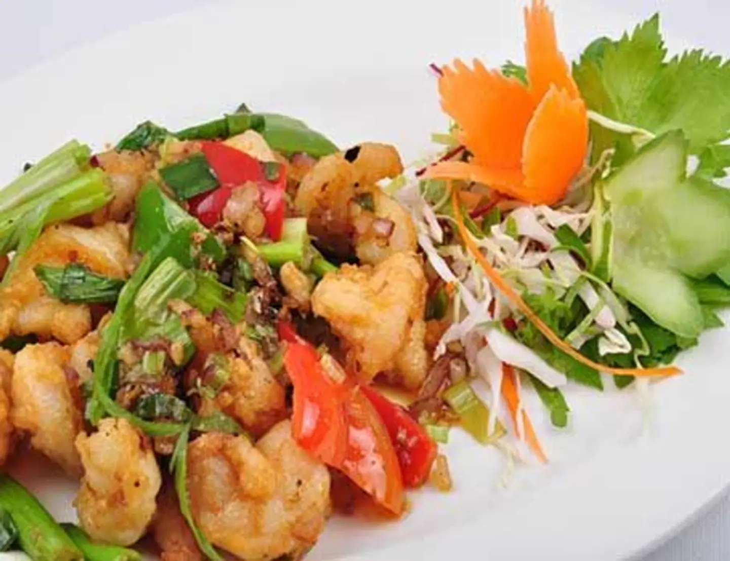 Prawns Red And Green Peppers