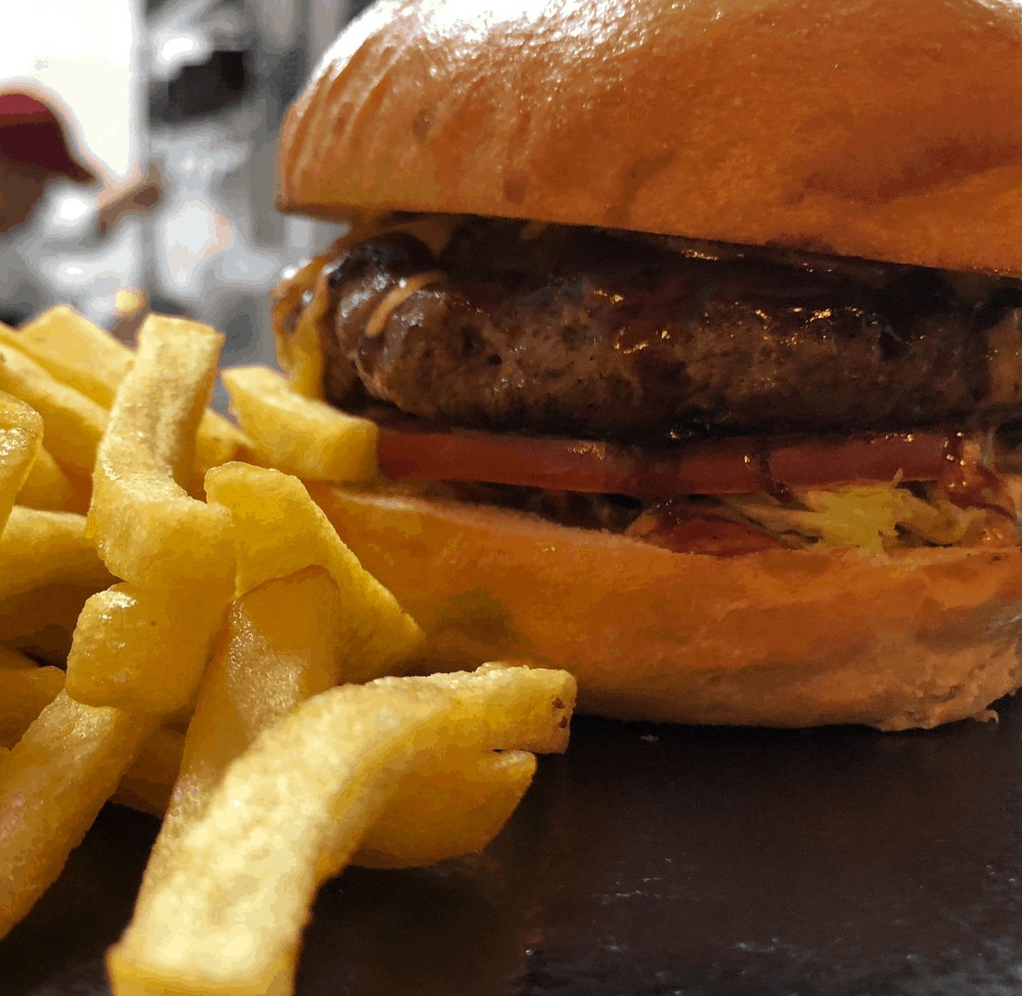 Beef Burger With Fries
