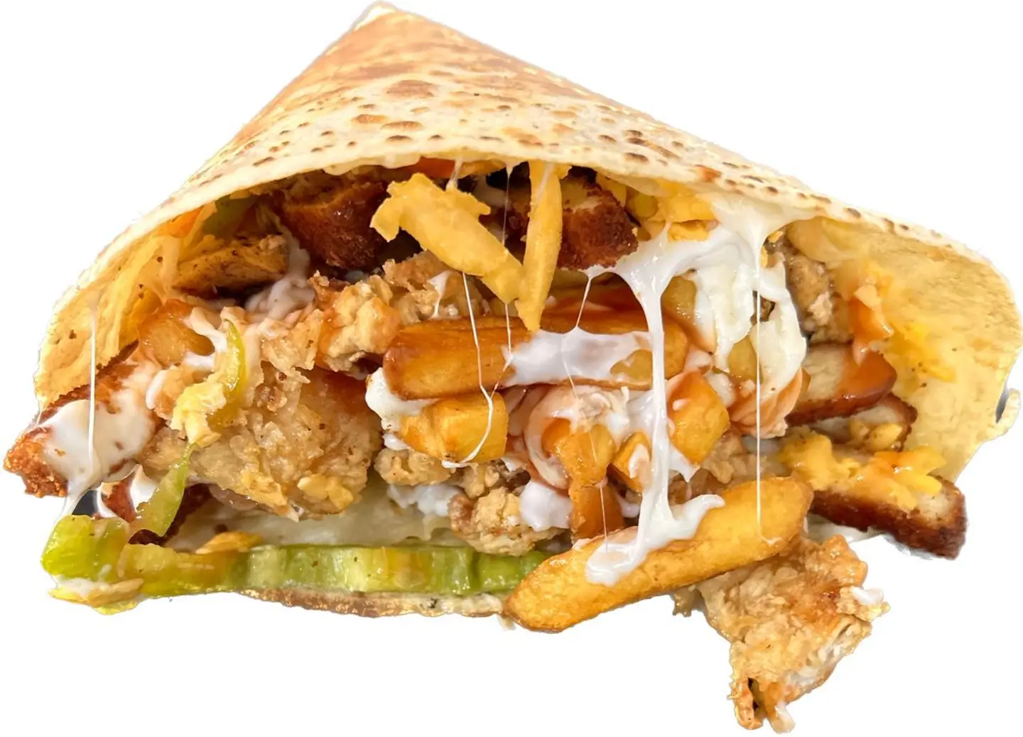 Fries Mix Cheese Crepe