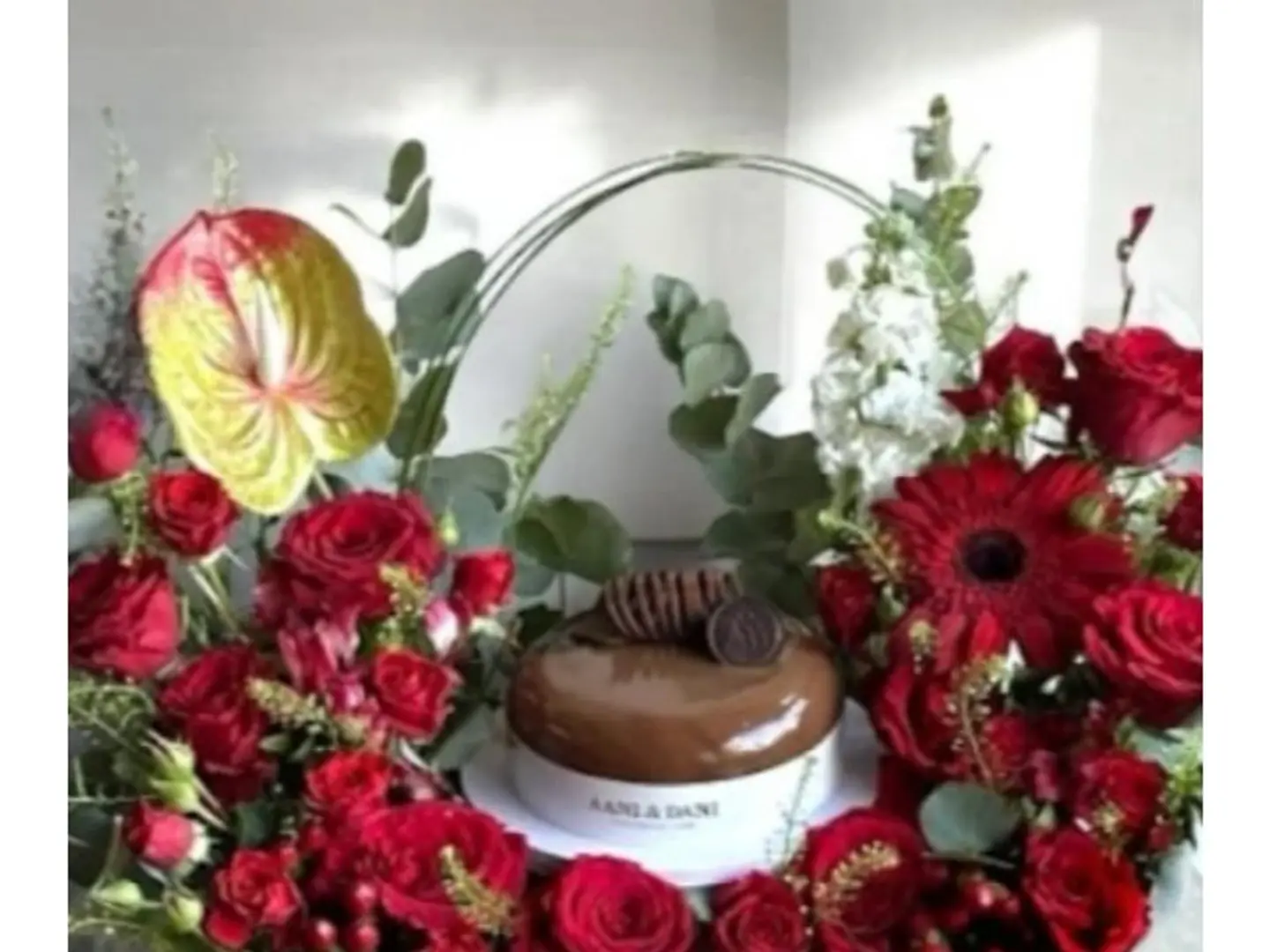 Birthday Cake Bouquet With Roses