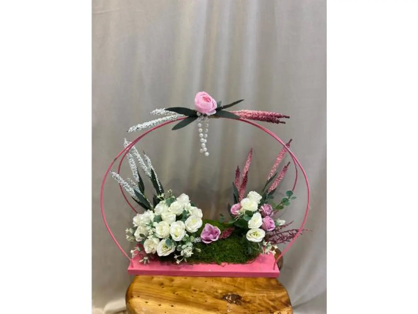 Stand With Artificial Flowers