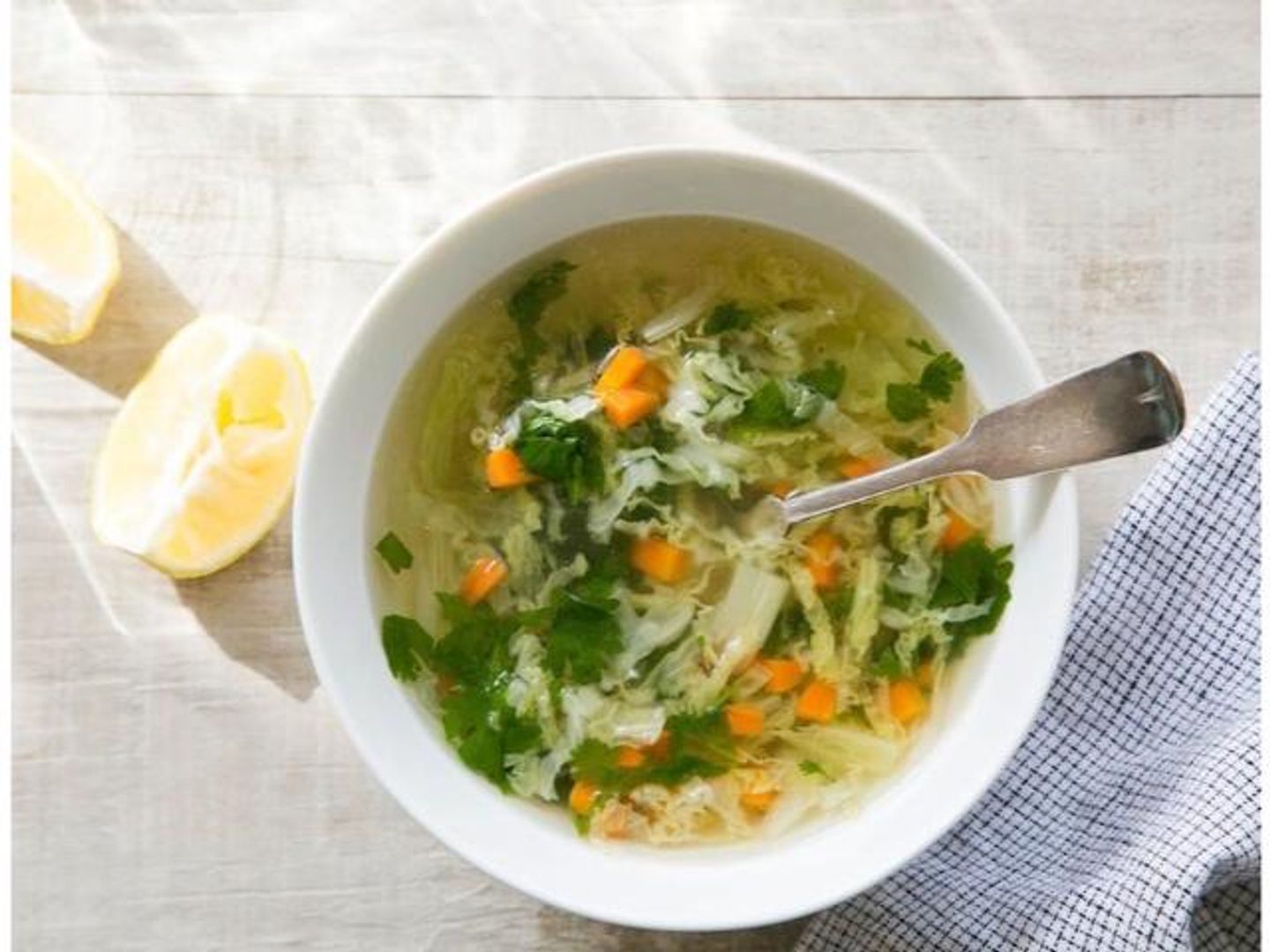 Vegetable Soup With Lemon And Coriander