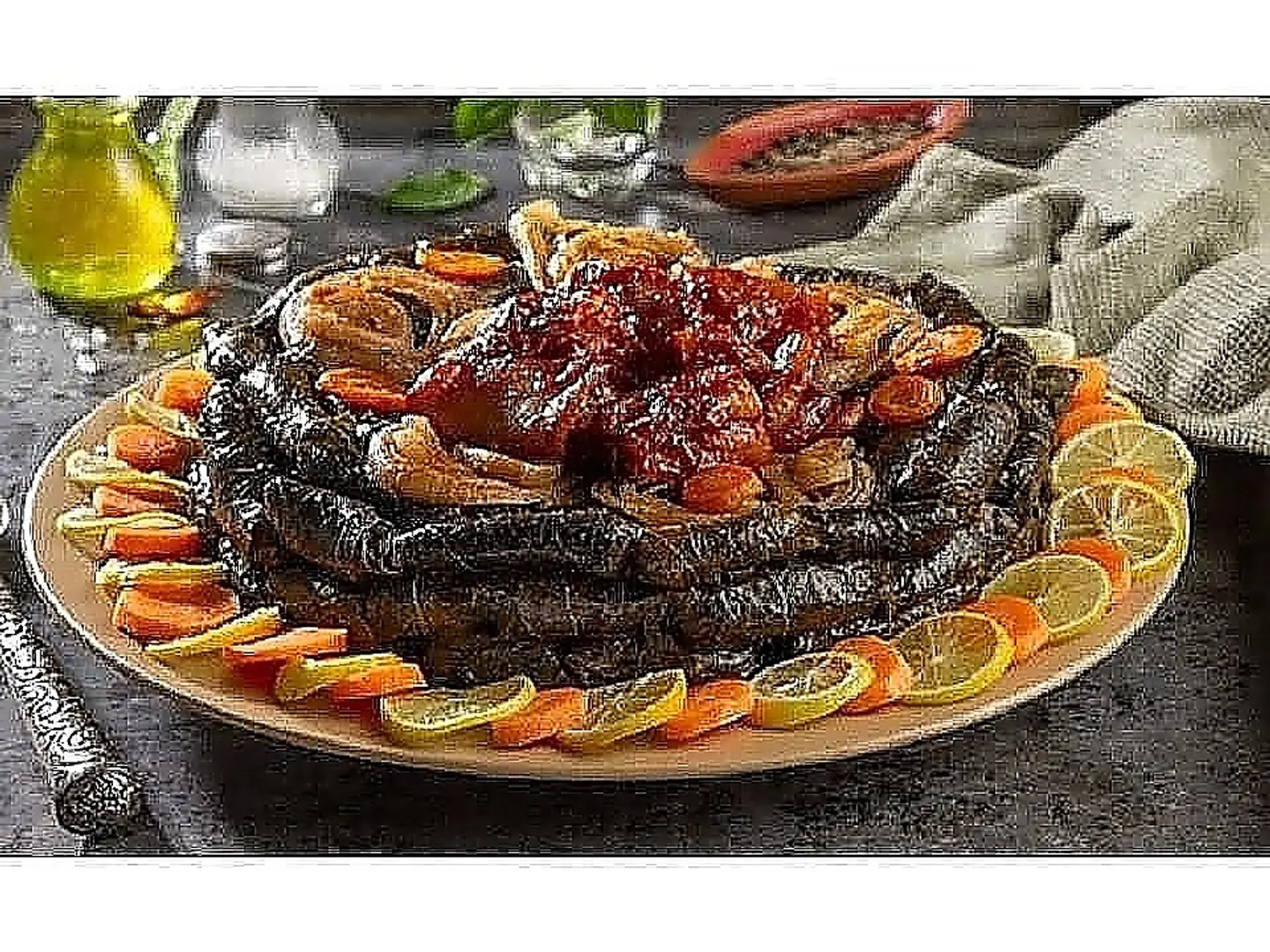 طاجن موزه ورق عنب