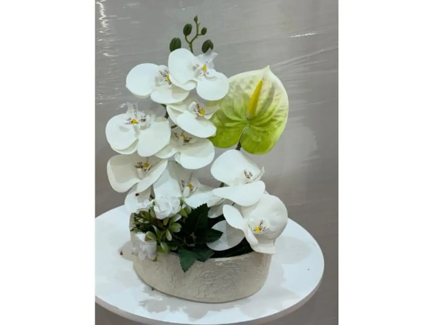 فازة ابيض مستطيل