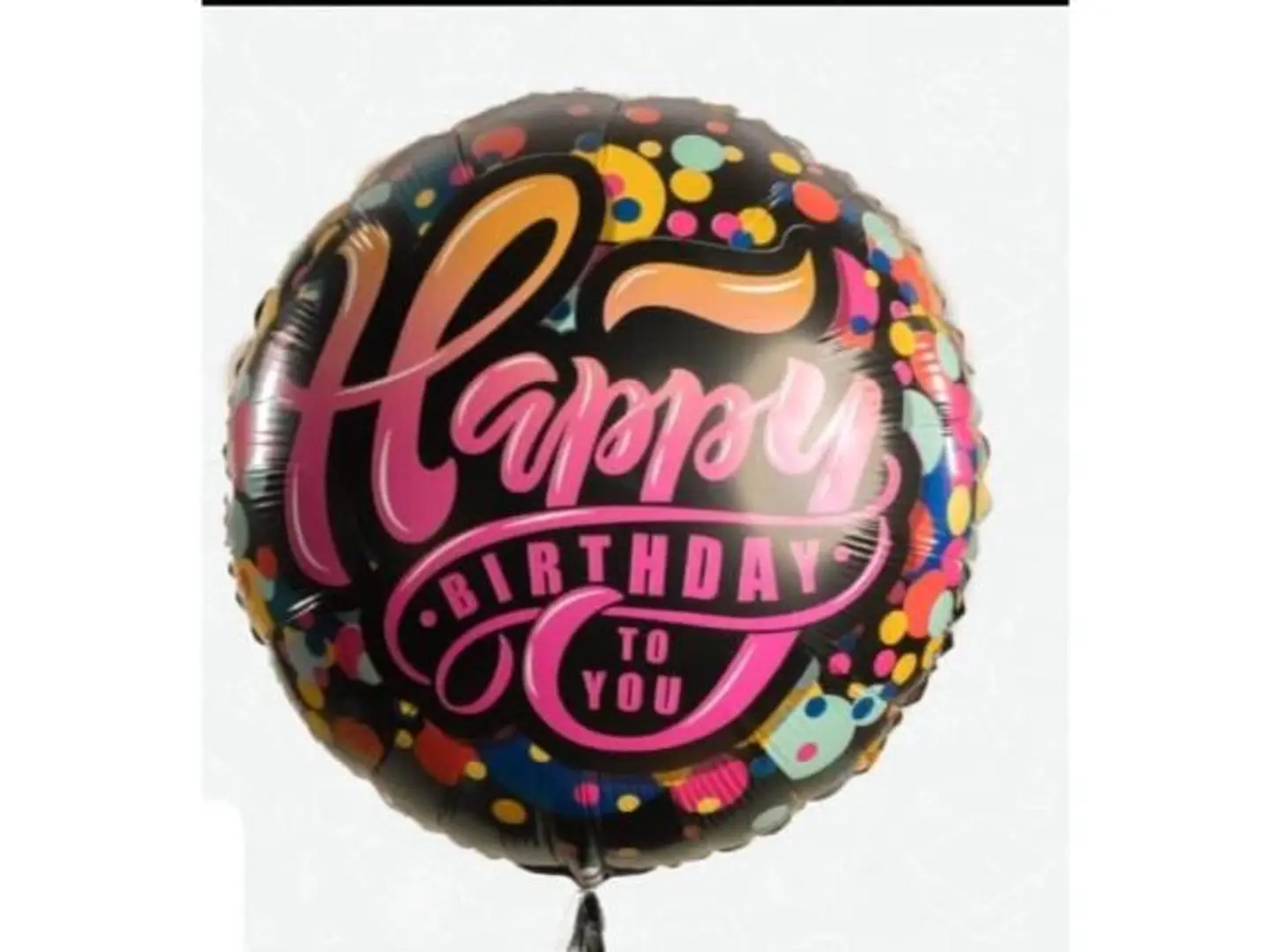 Black Birthday Balloon