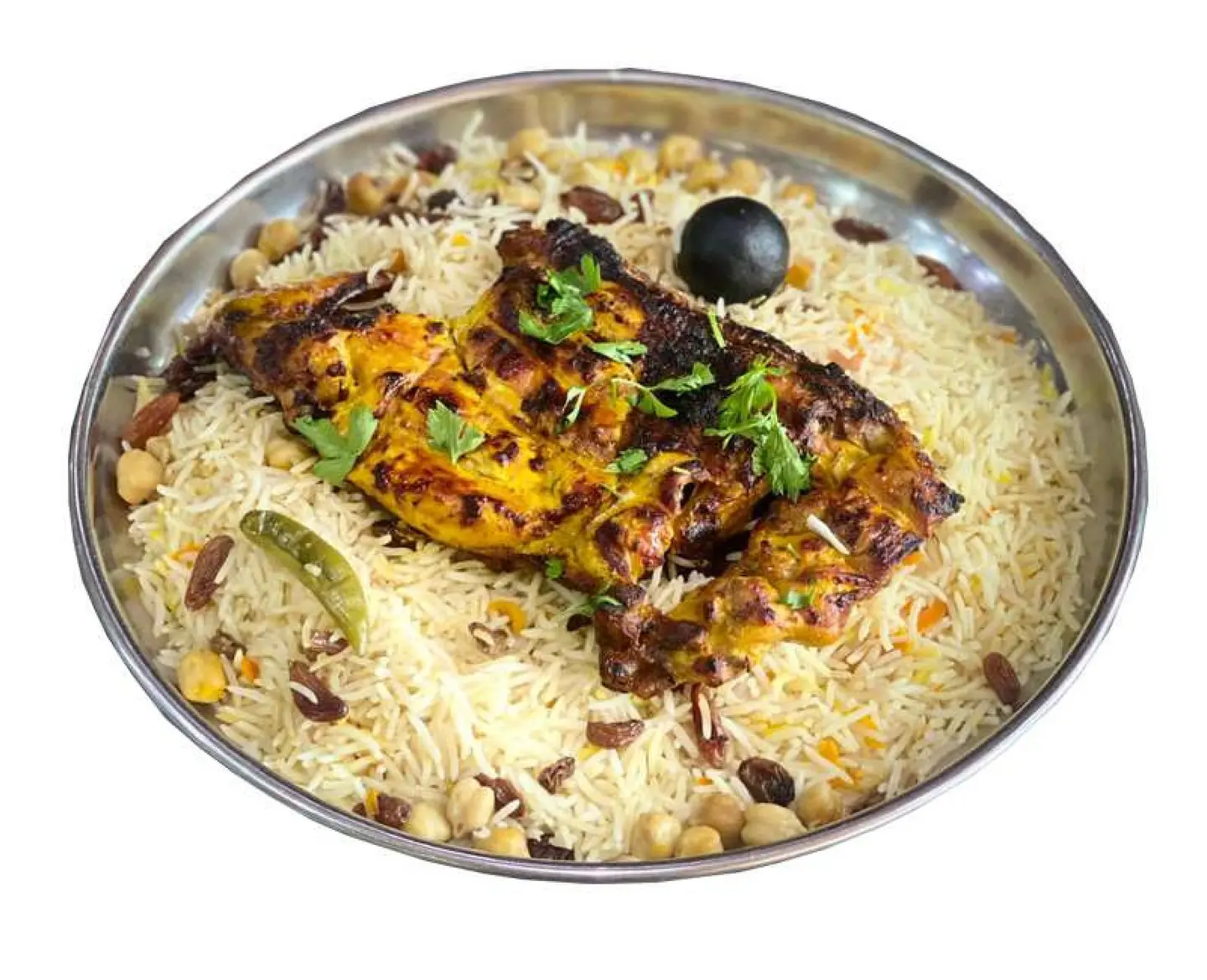 Half A Piece Of Charcoal Chicken With Rice