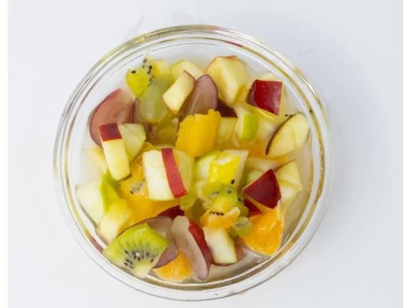 Small Fruit Salad With Juice Plate