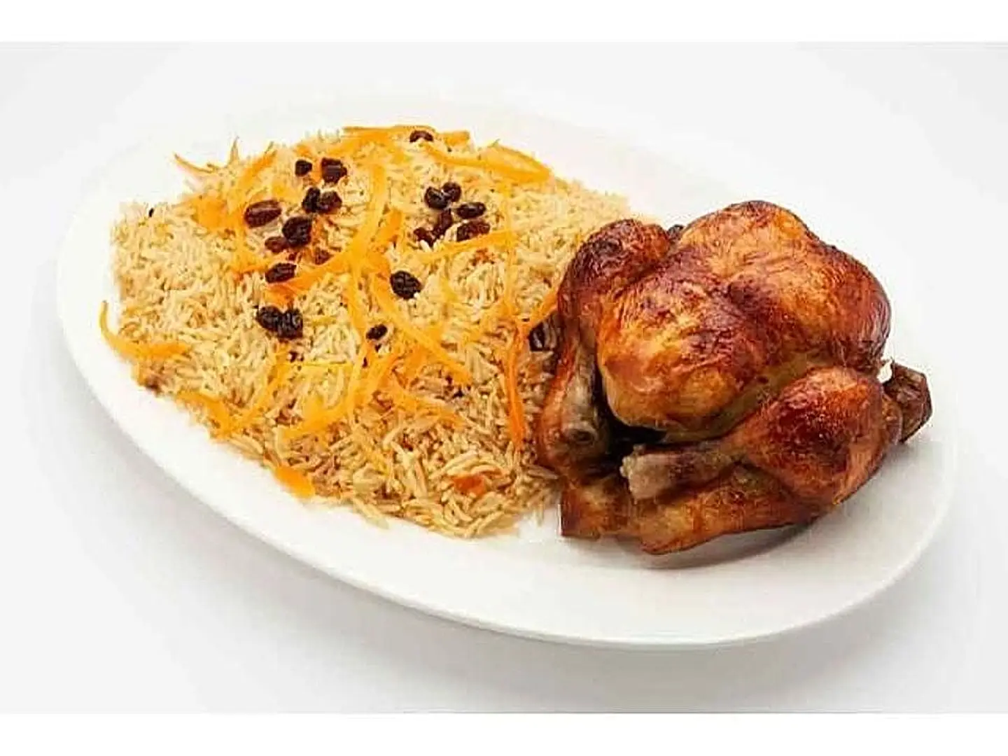 Whole Grilled Chicken With Rice