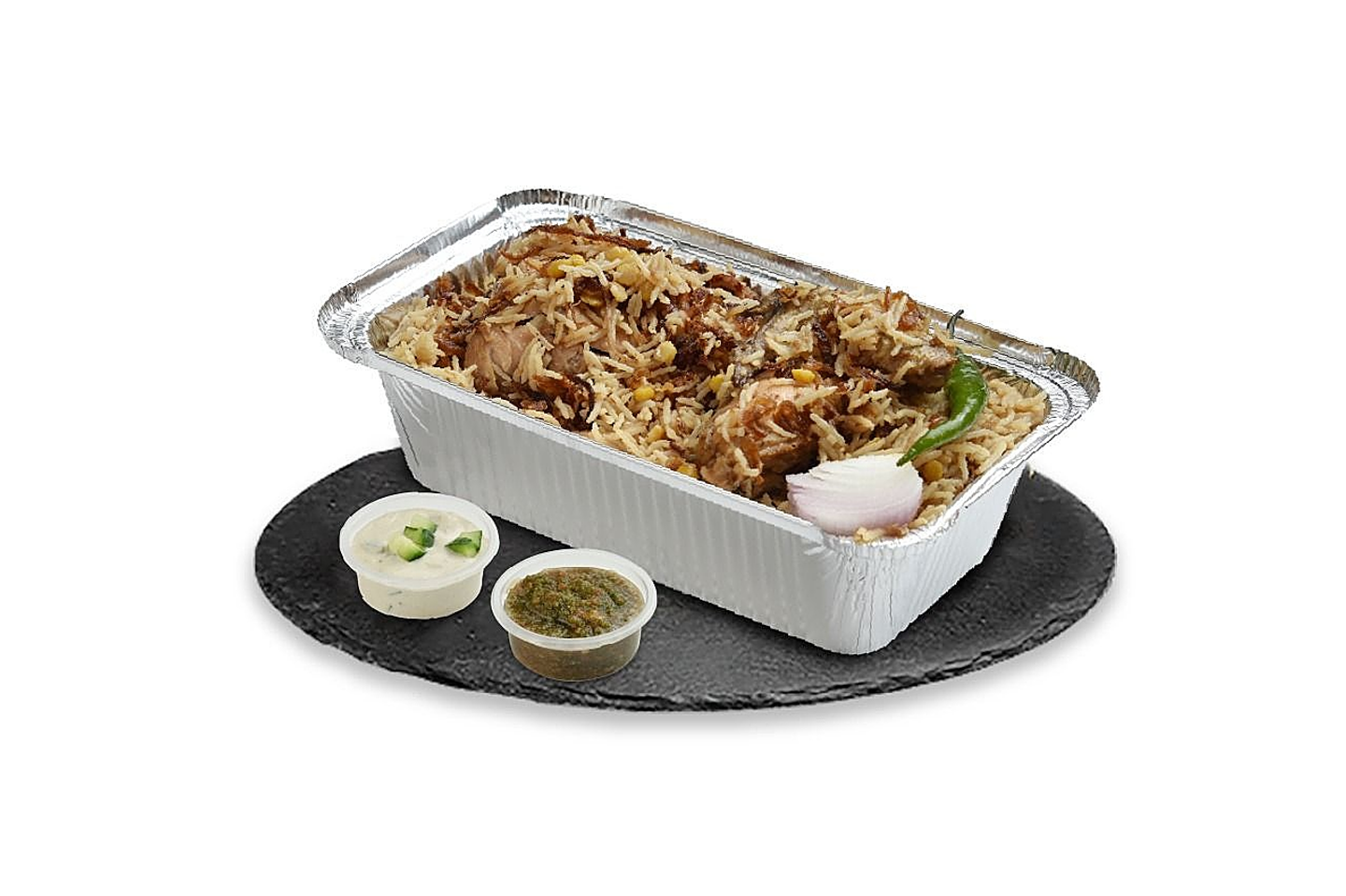 Half A Piece Of Chicken With Rice And Chickpeas