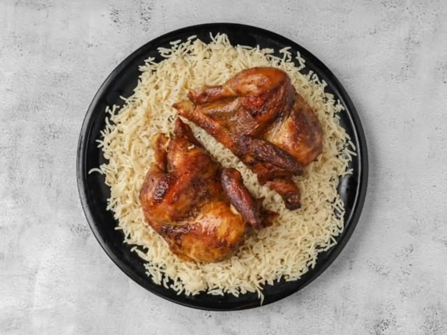 Whole Grilled Chicken With Rice