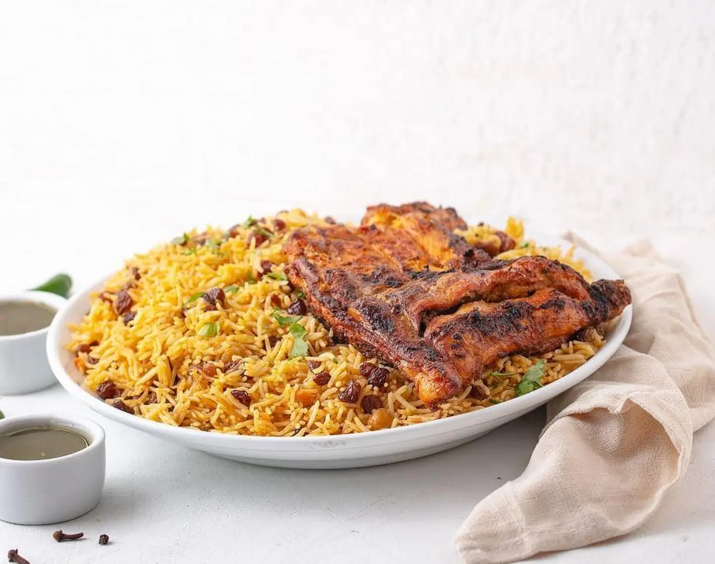Half Charcoal Grilled Chicken With Rice