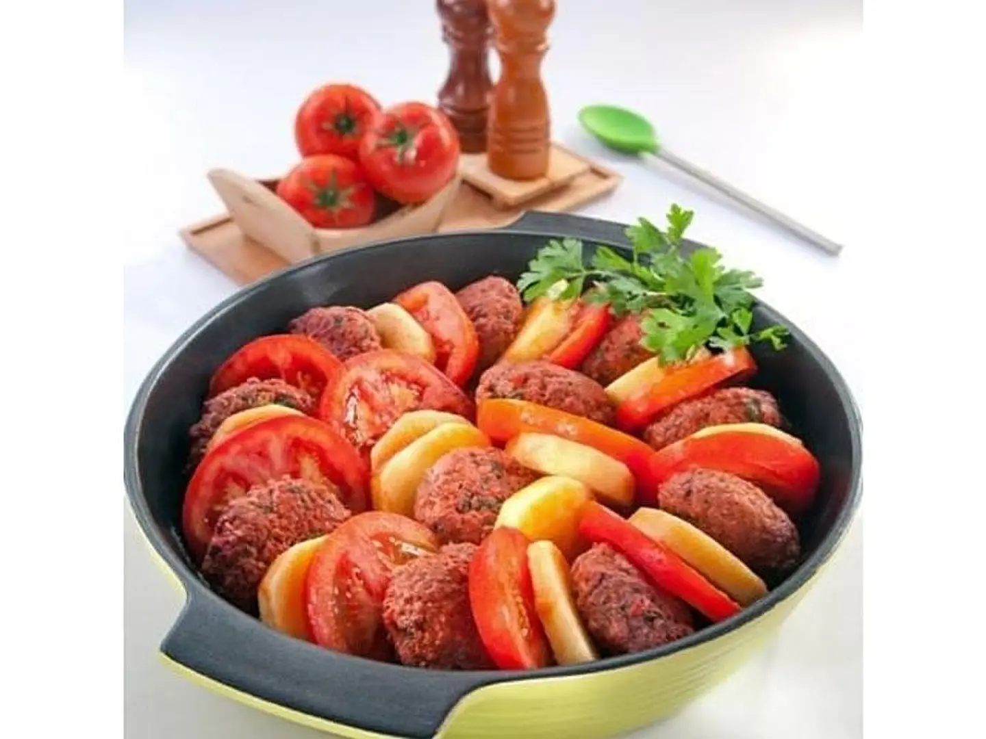 Minced Meat With Tomato Plate