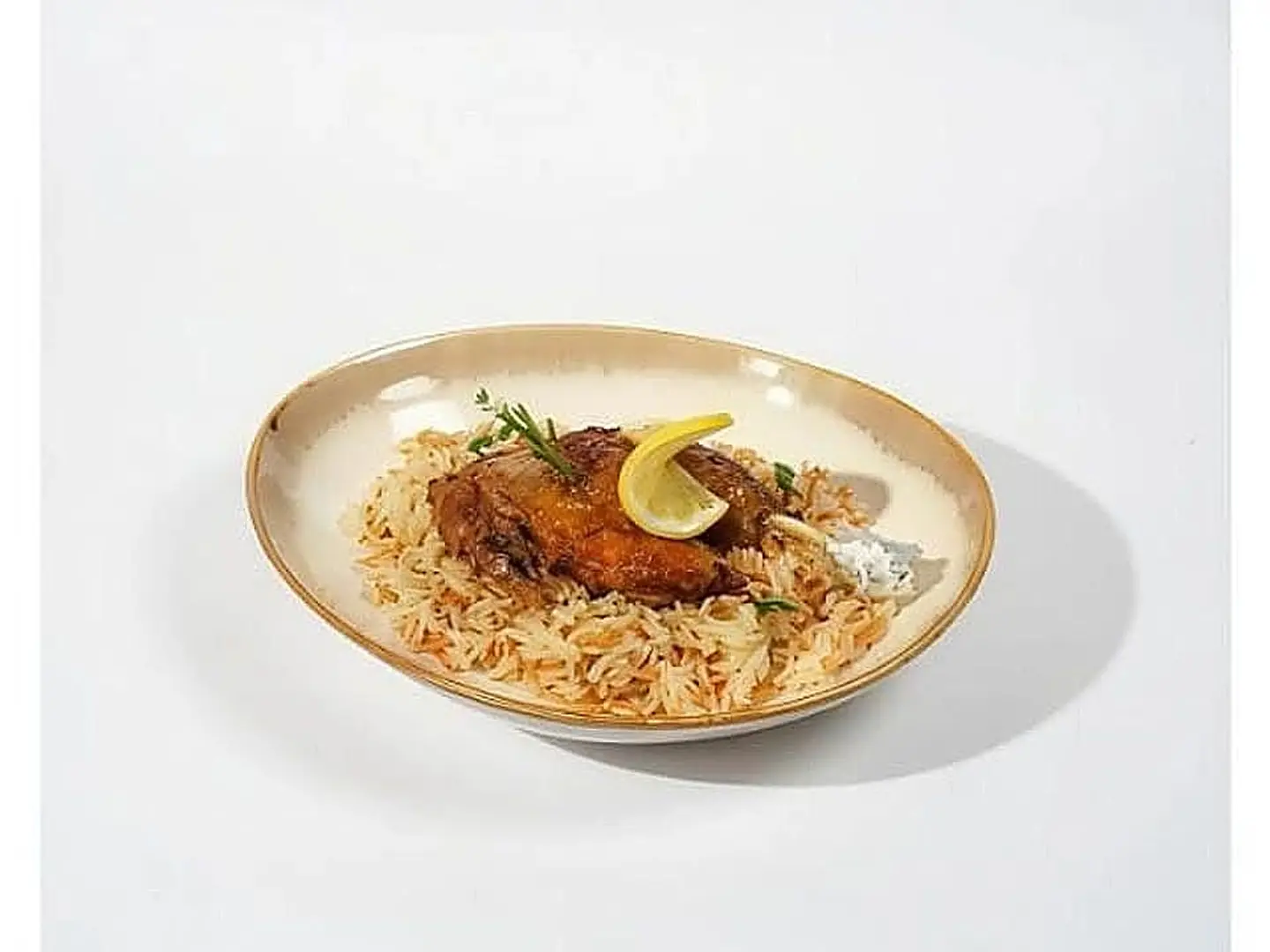 Oven Baked Lamb Shank With Rice