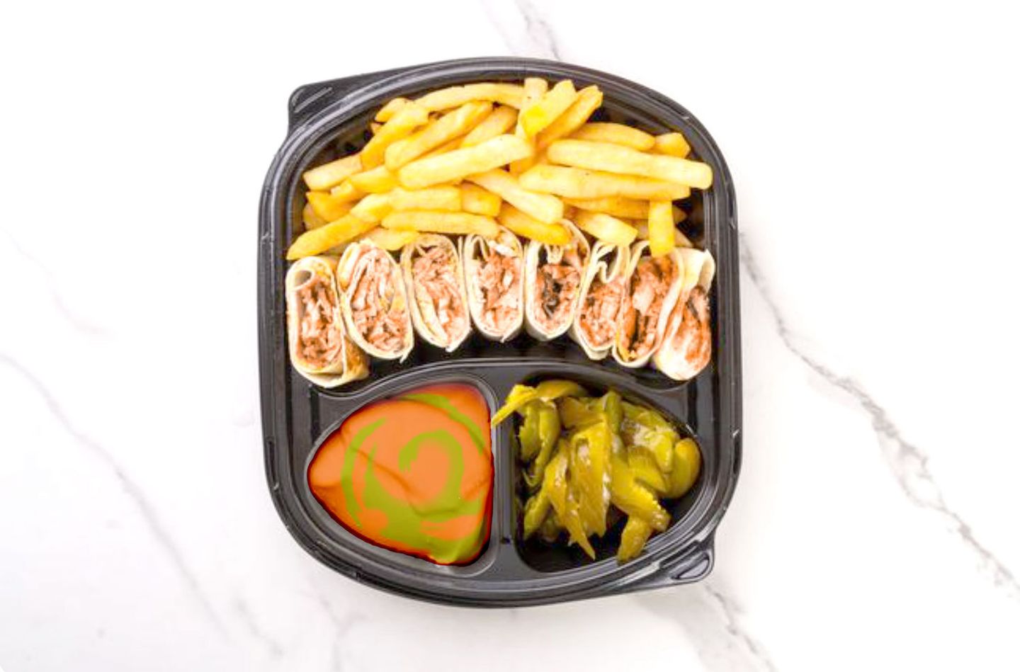 2 Arabi Single Tikka Chicken Shawarma -  Meal Box With Ice Tea Classic