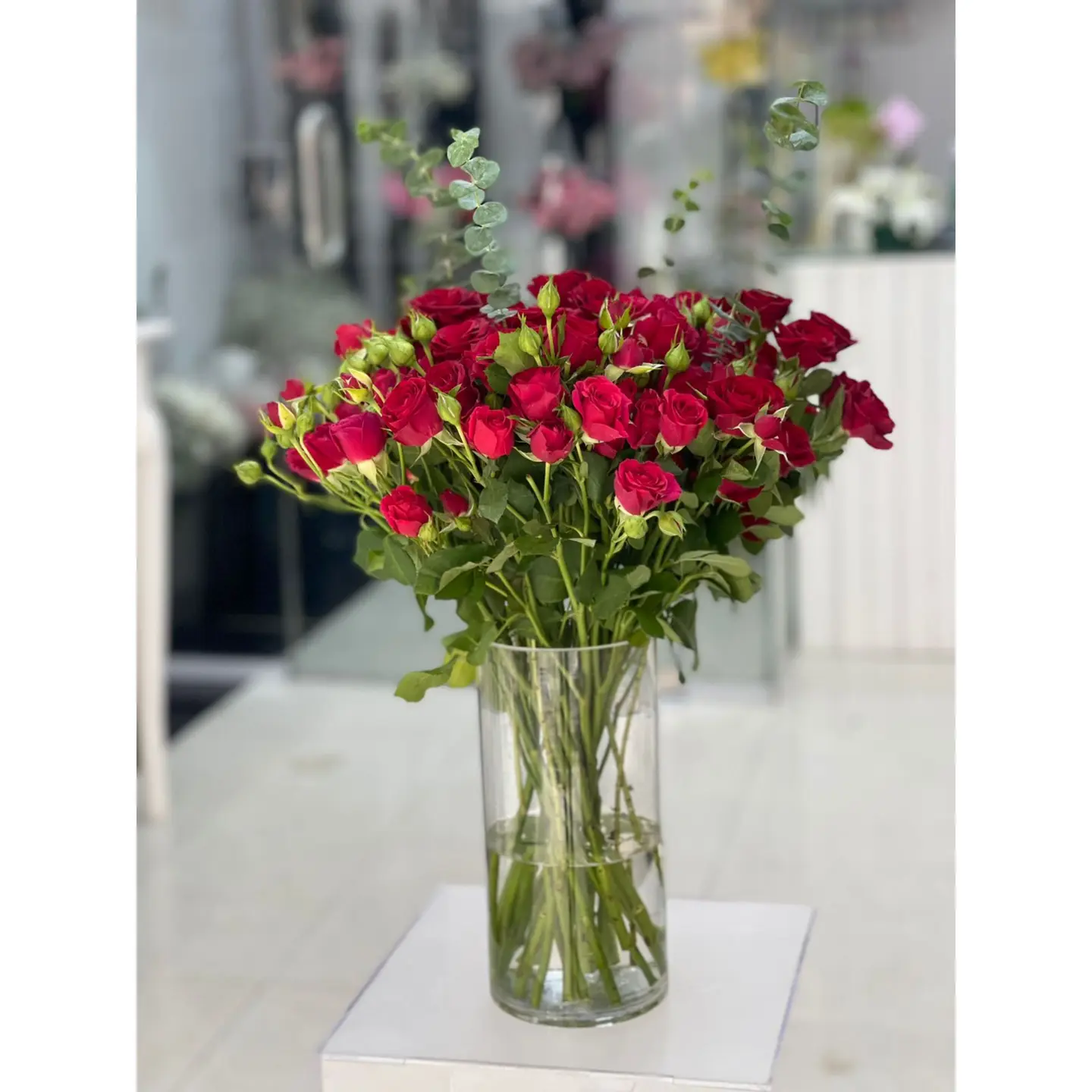 Red Baby Rose Vase