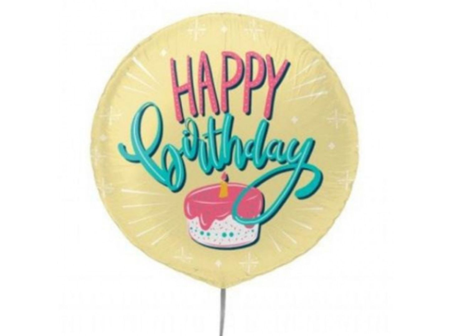 Balloon Helium Circle Happy Birthday